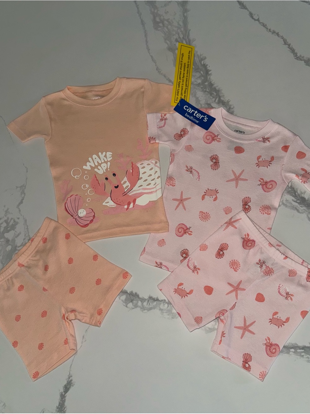 Carter's Baby Girls Sea Ocean Cotton Pajama Sets 18M